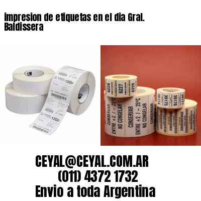impresion de etiquetas en el dia Gral. Baldissera