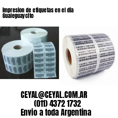 impresion de etiquetas en el dia Gualeguaycito