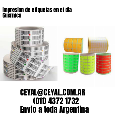 impresion de etiquetas en el dia Guernica