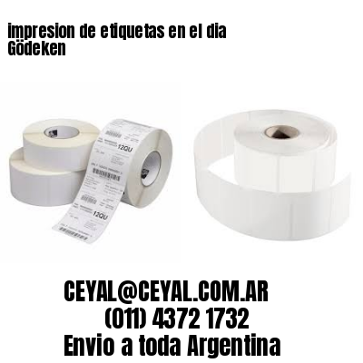 impresion de etiquetas en el dia Gödeken