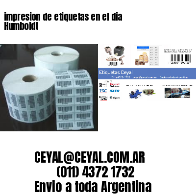 impresion de etiquetas en el dia Humboldt
