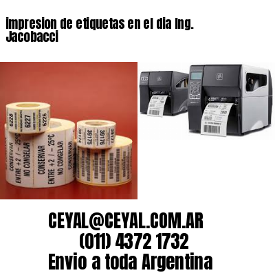 impresion de etiquetas en el dia Ing. Jacobacci