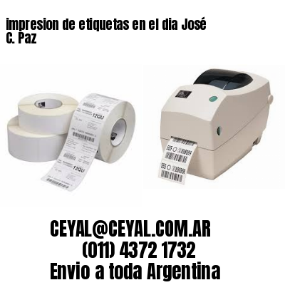 impresion de etiquetas en el dia José C. Paz