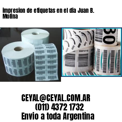 impresion de etiquetas en el dia Juan B. Molina