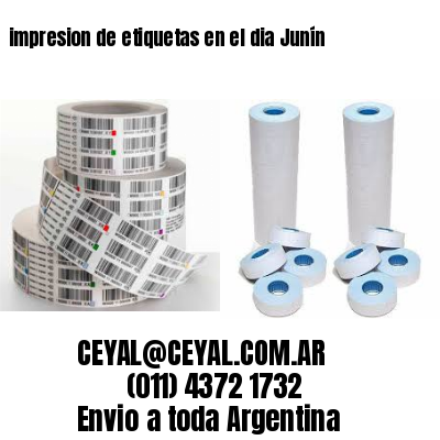 impresion de etiquetas en el dia Junín