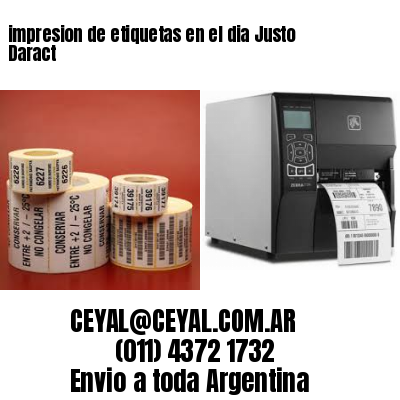 impresion de etiquetas en el dia Justo Daract