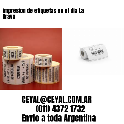 impresion de etiquetas en el dia La Brava