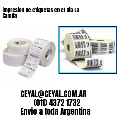 impresion de etiquetas en el dia La Camila