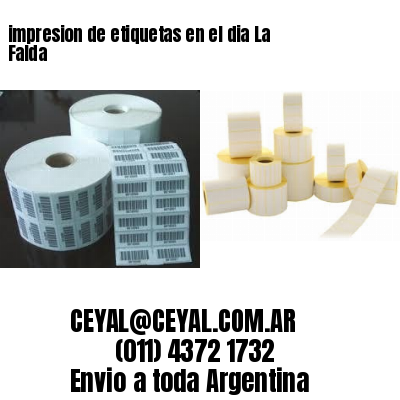 impresion de etiquetas en el dia La Falda