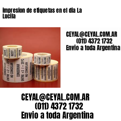 impresion de etiquetas en el dia La Lucila