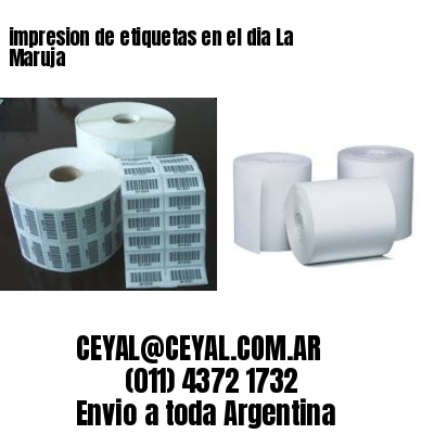 impresion de etiquetas en el dia La Maruja