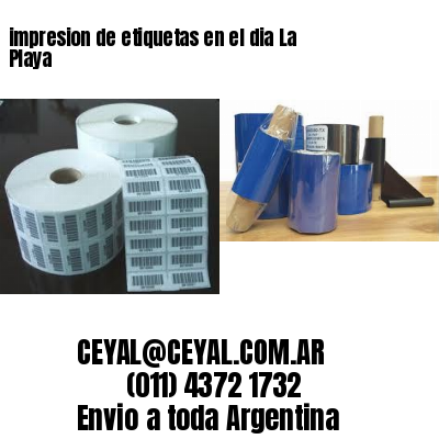 impresion de etiquetas en el dia La Playa