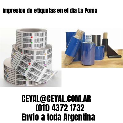 impresion de etiquetas en el dia La Poma