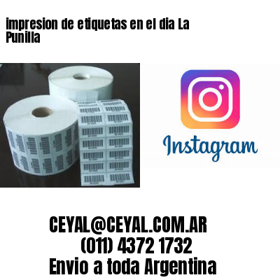 impresion de etiquetas en el dia La Punilla