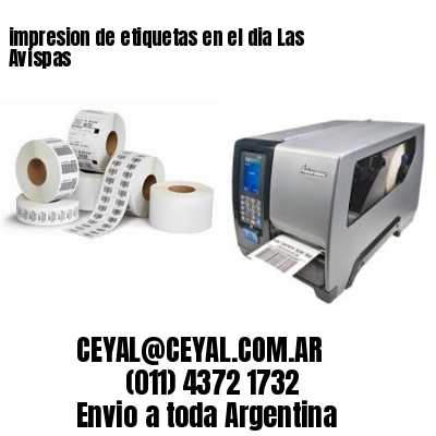 impresion de etiquetas en el dia Las Avispas