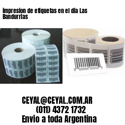 impresion de etiquetas en el dia Las Bandurrias