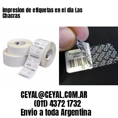 impresion de etiquetas en el dia Las Chacras