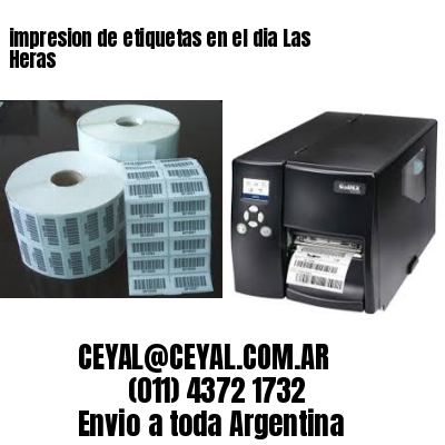impresion de etiquetas en el dia Las Heras