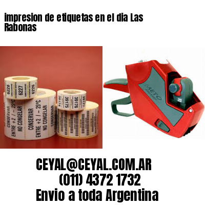 impresion de etiquetas en el dia Las Rabonas
