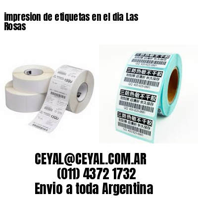 impresion de etiquetas en el dia Las Rosas