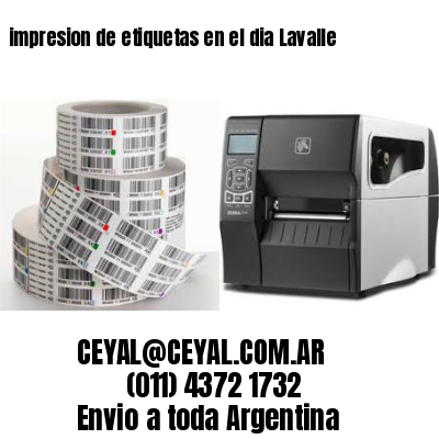 impresion de etiquetas en el dia Lavalle