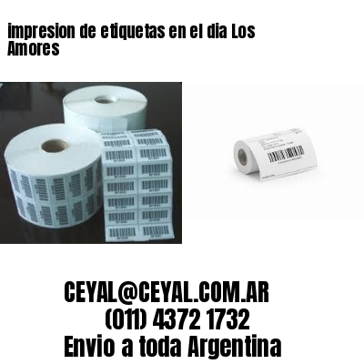 impresion de etiquetas en el dia Los Amores