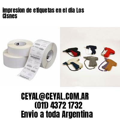 impresion de etiquetas en el dia Los Cisnes