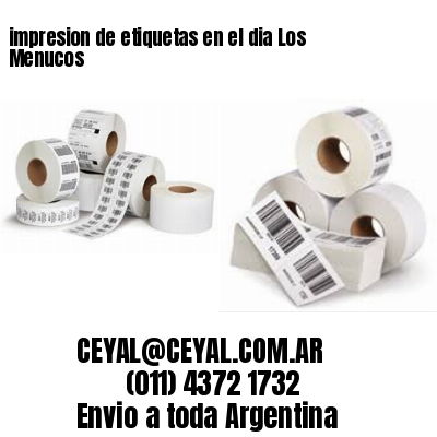 impresion de etiquetas en el dia Los Menucos