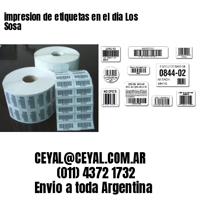 impresion de etiquetas en el dia Los Sosa