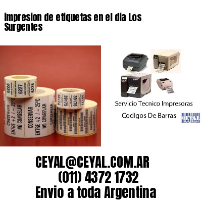 impresion de etiquetas en el dia Los Surgentes