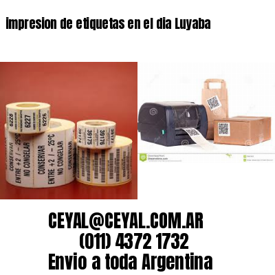 impresion de etiquetas en el dia Luyaba