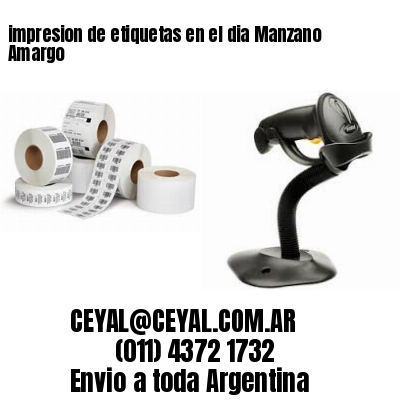 impresion de etiquetas en el dia Manzano Amargo