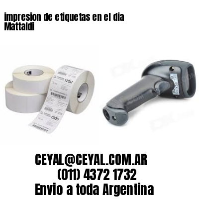 impresion de etiquetas en el dia Mattaldi
