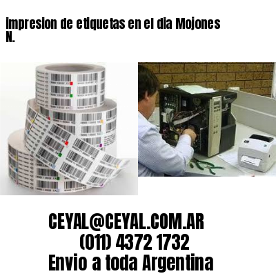 impresion de etiquetas en el dia Mojones N.