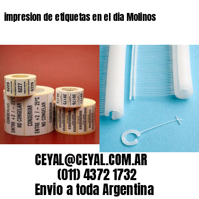 impresion de etiquetas en el dia Molinos