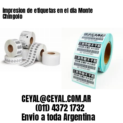 impresion de etiquetas en el dia Monte Chingolo