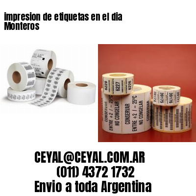 impresion de etiquetas en el dia Monteros