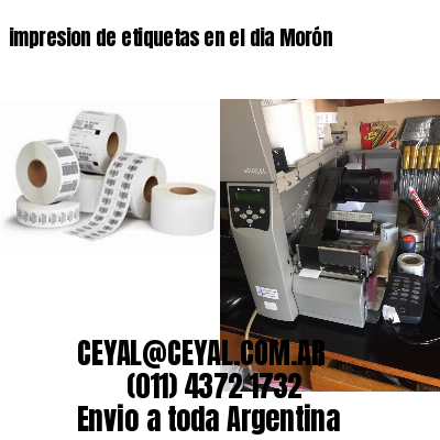 impresion de etiquetas en el dia Morón
