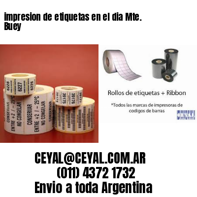 impresion de etiquetas en el dia Mte. Buey