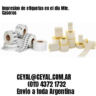 impresion de etiquetas en el dia Mte. Caseros