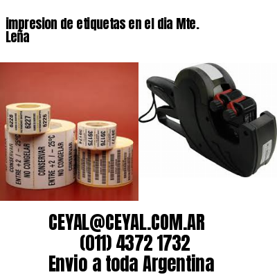 impresion de etiquetas en el dia Mte. Leña