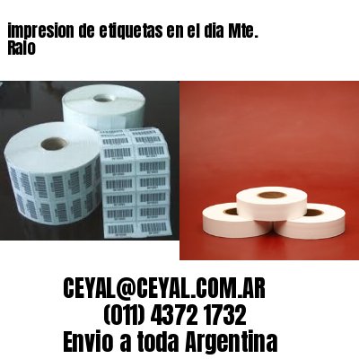 impresion de etiquetas en el dia Mte. Ralo