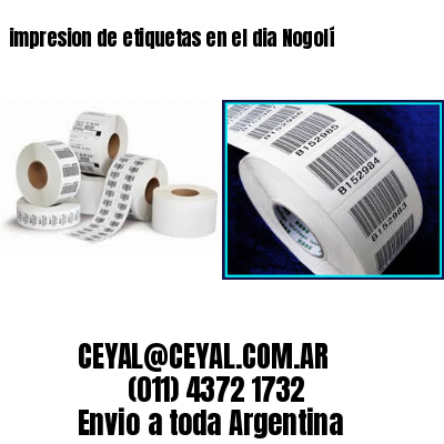 impresion de etiquetas en el dia Nogolí