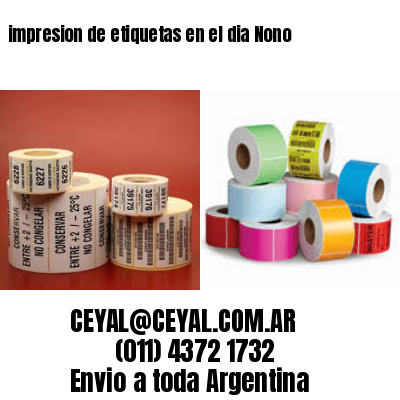 impresion de etiquetas en el dia Nono