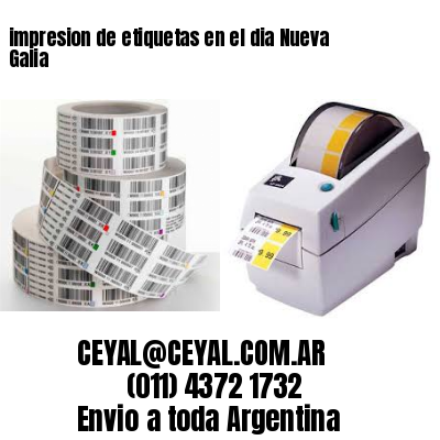 impresion de etiquetas en el dia Nueva Galia