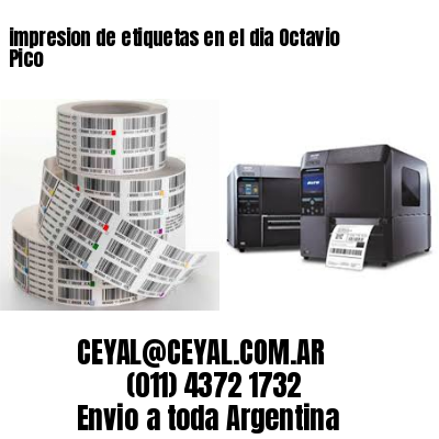 impresion de etiquetas en el dia Octavio Pico