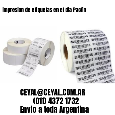 impresion de etiquetas en el dia Paclín