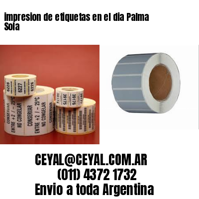 impresion de etiquetas en el dia Palma Sola