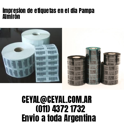 impresion de etiquetas en el dia Pampa Almirón