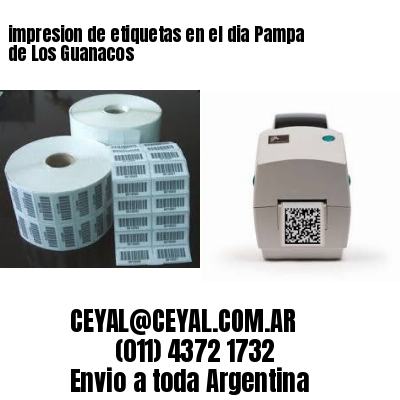 impresion de etiquetas en el dia Pampa de Los Guanacos